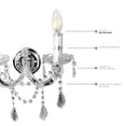 thumbnail image 4 of Arbotante GAMA LUX Ma Theresa 2 Lucues Cromo CLASICO, 4 of 10