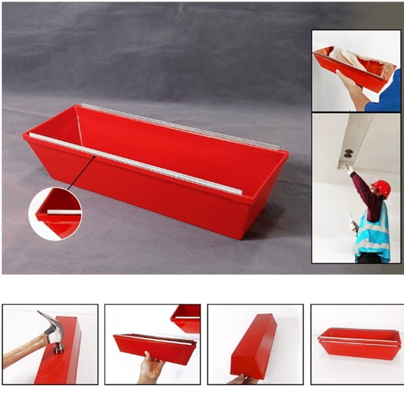yaaqii Plastic Drywall Pans Spatula Drywall Mud Pans Lightweight Mud Tool Drywall Tray