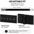 thumbnail image 5 of Wuqi Y2K DVD Buckle Belt for Women Men, 1.5 Inch PU Leather Streetwear Belt for Jeans Cargo Pants, Black White, 5 of 9