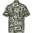 thumbnail image 2 of HAPPY BAY Men's Hawaiian Shirts Short Sleeve Button Down Shirt Floral Shirt Men Casual Holiday Summer Party Caribbean Shirts for Men Funny S Hawaii Collage Print, Blacks From Kids, 2 of 5