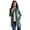 Emerald Green, variant on Women's Plus Size Three Quarter Length Jacket Real Leather Oversized Long Coat