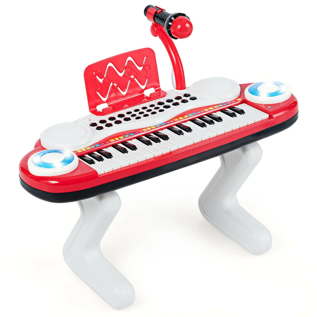 red toy piano