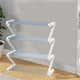 thumbnail image 5 of Organizador de almacenamiento de metal de 4 niveles para zapateros tipo Z | Estante de zapatos independiente de acero inoxidable que ahorra espacio para entrada, armario, dormitorio, diseño moderno, 5 of 6