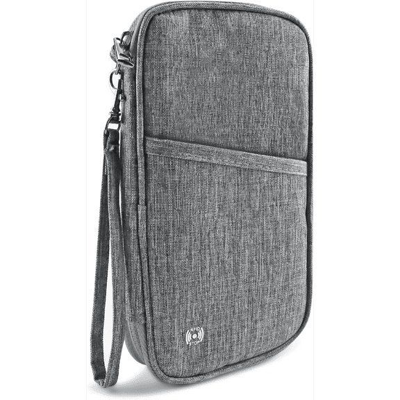 Passport Holder Family, Travel Document Organizer with RFID, Portable Passport Cover Case with Zipper for Cards, Boarding Pass, ID, Money, Tickets