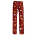 thumbnail image 3 of Women's Casual Fashion Christmas Pajama Pants, Long Sleepwear Trousers for Sports and Home Use, Comfortable and Soft Material for Nightwear and Lounging,Saffron,S, 3 of 6