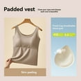 thumbnail image 5 of Hontri Women's Built-In Bra Camisole - Seamless Sleeveless Tank Top with Removable Padding, Comfortable Wirefree Layering Base Shirt (1PC) (Khaki | XL), 5 of 9