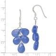 thumbnail image 2 of 925 Sterling Silver Blue Quartz Crystals Earrings Drop Dangle, 2 of 6
