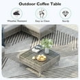 thumbnail image 6 of 8-Piece Patio Furniture Set with 43" Fire Pit Table, Wicker Rattan Patio Conversation Sets with Coffee Table, 4" Thickened Cushions & Waterproof Covers, 60000 BTU for Garden, Grey, 6 of 9
