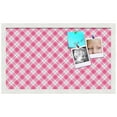 thumbnail image 2 of PinPix 24x14 Custom Cork Bulletin Board Argyle Pink Poster Board Has a Fabric Style Canvas Finish, Framed in Argyle Pink, by ArtToFrames (PinPix-635), 2 of 6