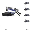 thumbnail image 3 of Jumpingount Gafas de lectura de periódico de diseño plegable para hombre, gafas de oficina, lentes de resina sin tornillos, gafas cuadradas 100 Cuadrado 100 grados 10piezas, 3 of 6