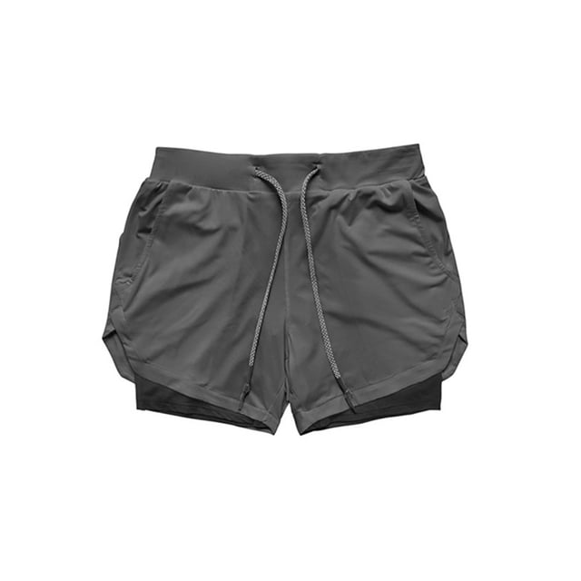 Toystoory Pantalones cortos de entrenamiento para hombre, pantalones cortos para correr, entrenamiento deportivo, culturismo, Fitness, pantalones Uniforme atlético Gris oscuro M
