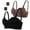 Black/Dark Brown, variant on luopital 2Pcs Nursing Bra for Breastfeeding Comfortable Maternity Bras for Womens, Seamless Wireless Bras Women Sleep Bralette L