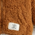 thumbnail image 7 of AINIYS Little Fleece Jacket Fuzzy Full Zip Up Stand Collar Coat Kids Girls Boys Fall Winter Warm Outerwear Brown 2 Years, 7 of 7