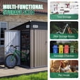 thumbnail image 3 of Clouddwell 10ft x 8ft Heavy-Duty Metal Storage Shed with 3 Doors, Lockable Lean-To Design, Weatherproof for Garden & Tools (Brown), 3 of 9