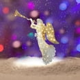 thumbnail image 6 of Pre-lit Artificial Christmas Decor, 1 Pc Lighted Angel with Trumpet, Outdoor Christmas Yard Decoration Sculpture Yard Art Holiday Winter Display, 11.8x9.84 Inch,White, 6 of 9
