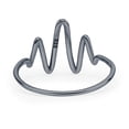 thumbnail image 3 of Minimalist Heartbeat Promise Ring 925 Sterling Silver Size 5, 3 of 6