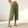 thumbnail image 3 of Luvrsol Capris for Women High Rise Wide Leg Capri Pants Loose Straight Leg Summer Casual S-2XL, 3 of 7