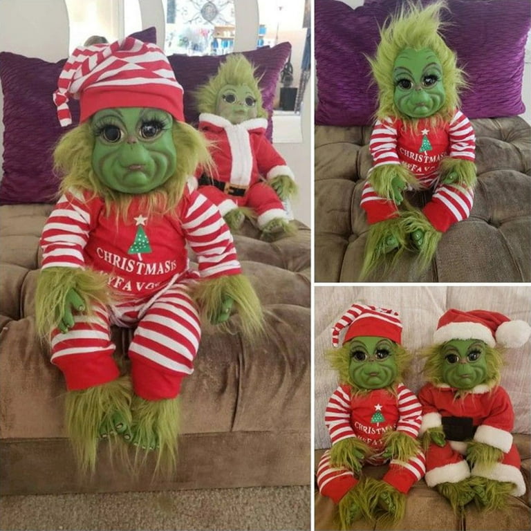 Grinch stole Christmas stuffed elf head gifts for kids 