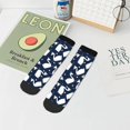 thumbnail image 7 of Pofeuu Swan Print 30cm Socks, Adult Running Hiking Socks for Youth and Adult, 7 of 7