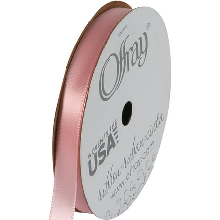 offray satin ribbon each single face pink light