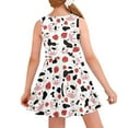 thumbnail image 2 of FOR U DESIGNS Cow Strawberry Twirly Dresses for Girls 3-4T Lovely Round Neck Midi Dresses for Beach, Party, Swim, Skin Friendly T-shirt Dress Kids Sleeveless Sundress, 2 of 6