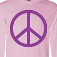 thumbnail image 4 of Inktastic Purple Peace Sign Long Sleeve T-Shirt, 4 of 5