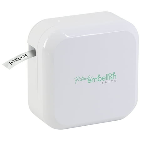 Brother - P-touch Embellish ELITE Bluetooth Ribbon and Tape Printer - White