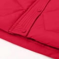 thumbnail image 4 of Scyoekwg Girls Jacket Winter Thick Warm Coats Color Cotton Detachable Hat Mid To Long Length Hooded Cotton Clothes Outwear (Red,9-10 Years), 4 of 7