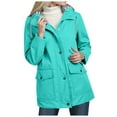 thumbnail image 3 of adviicd Women's Waterproof Rain Jacket - Lightweight Breathable Cycling Windbreaker for Outdoor Sports & Commuting Mint Green, XL, 3 of 5