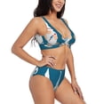 thumbnail image 2 of Wukai Nurse Doctor Gnomes Women's Bikini Set Two Piece,wimsuit High Waisted V Neck Twist Front Adjustable Spaghetti Straps Bathing Suit-Large, 2 of 7