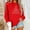 Red, variant on FAWUUDO Women's Christmas Sweatshirt Cute Xmas Print Shirts Dressy Holiday Tops Festival Crewneck Sweater Red
