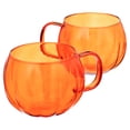 thumbnail image 3 of Way To Celebrate Orange Glass Pumpkin Mug 4 Pack Drinkware Sets, 3 of 6