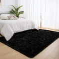 thumbnail image 4 of Softlife Stylish Soft Shaggy Velvet Carpet for Living Room/Bedroom, Fluffy Rugs,8' x 10',Black, 4 of 7