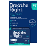 Breathe Right Nasal Strips to Stop Snoring Drug-Free, Extra Clear 72 Count