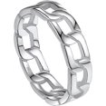 thumbnail image 1 of Men/Women Cuban Link/Spinner Rings, Size #06-#12, 18K Gold Tone/Stainless Steel/Black (Send Gift Box), 1 of 4