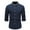 Navy, variant on Mens Casual Shirts Qiggri Men Casual Fashion Solid Colour Round Neck Button Long Sleeve Shirt Blouse