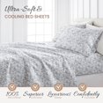 thumbnail image 3 of ienjoy Home 4 Piece Coarse Paisley Patterned Home Collection 4 Sheet Set, King, Navy, 3 of 8