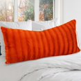 thumbnail image 1 of Cheer Collection Faux Fur Long Body Pillow - Accent Throw Pillow for Bed and Couch - Decorative Lumbar Pillow with Insert, Rust Orange (18" x 40"), 1 of 4