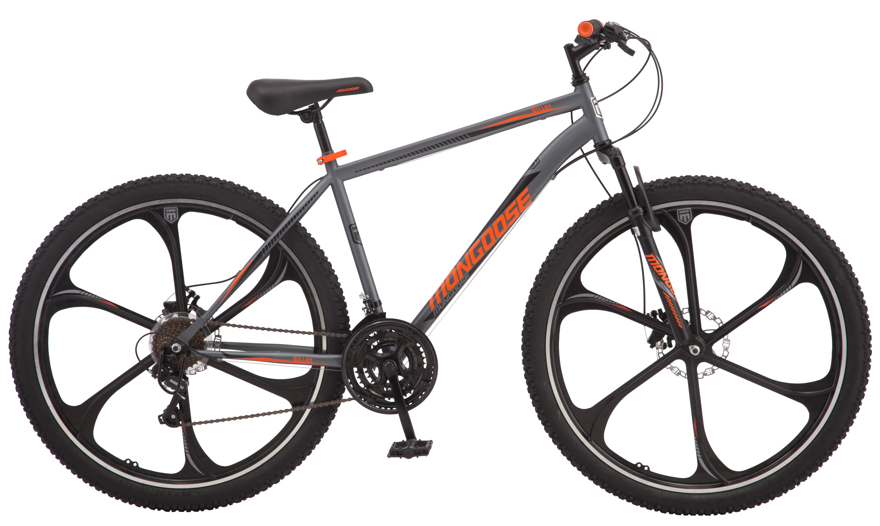 Mongoose Billet Mountain Bike, 21 speed, 29 inch Mag wheels, mens frame, grey - image 3 of 8