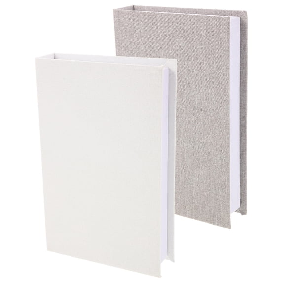 OUNONA 2Pcs Simulation Book Ornaments Assorted Color Faux Books for Fireplace Mantel Decor