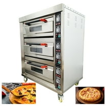 Pizza Oven Three-Layer Six-Plate Electric Caster Commercial 220V 3PH 19.8KW