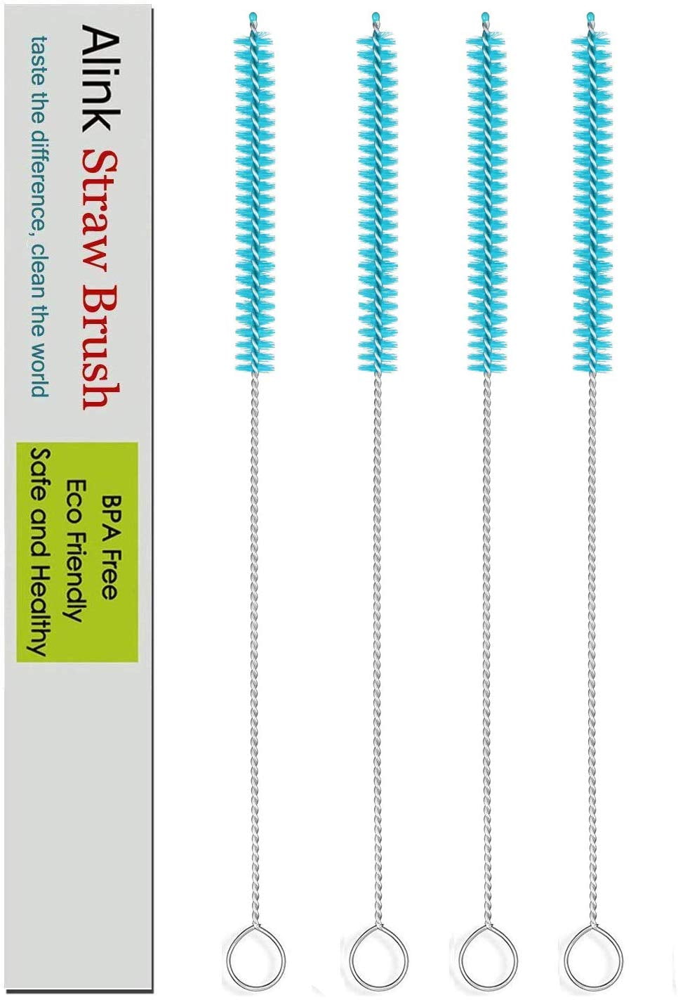 Extra Long Straw Cleaning Brush, 4Pack Wide Nylon Pipe Tube Cleaner