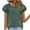 Green-28, variant on Mittory Womens Summer Tops Crewneck Eyelet Ruffle Sleeve Blouses Casual Babydoll Shirts