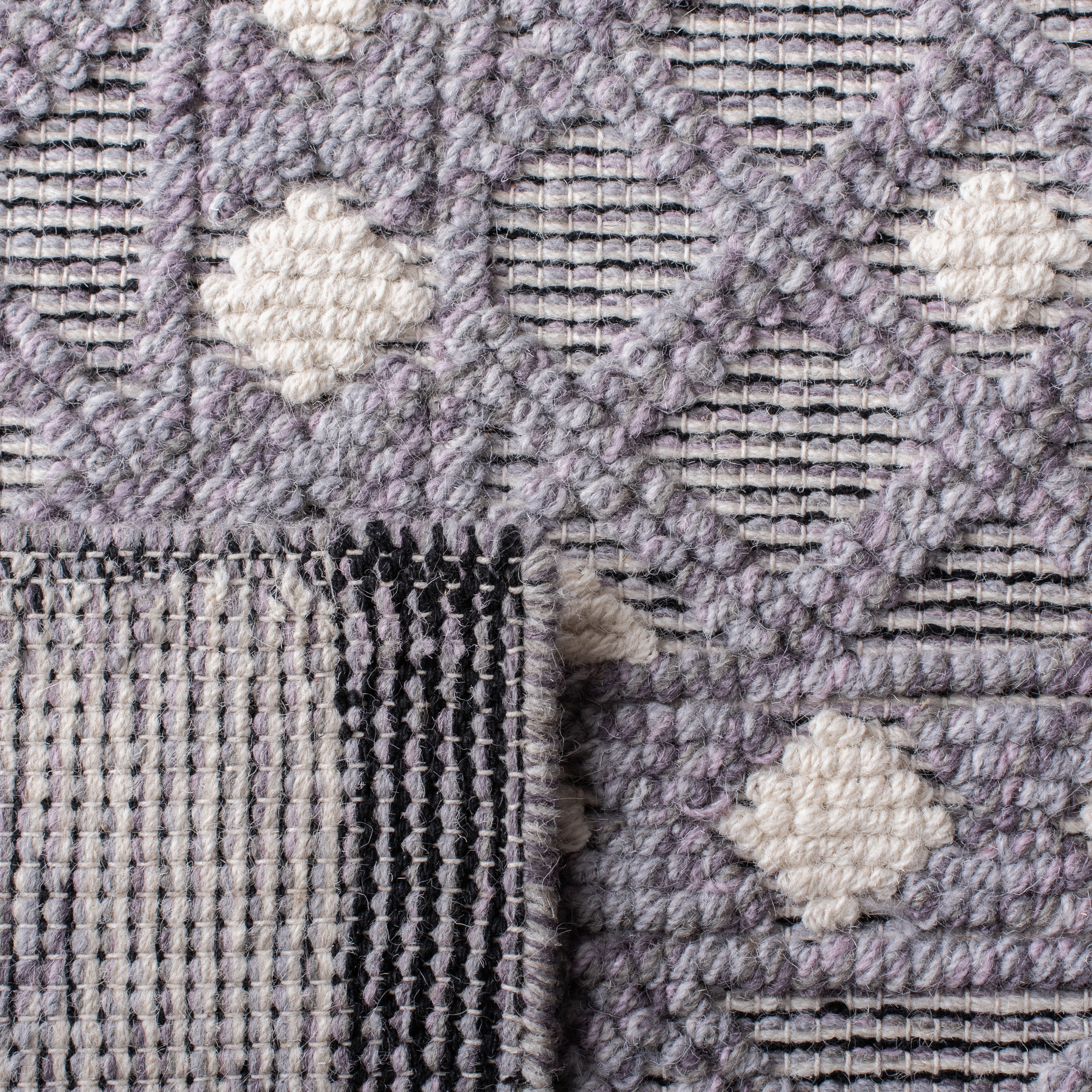 SAFAVIEH Natura Raschelle Geometric Area Rug, Cream/Purple, 8' x 10'