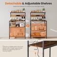 thumbnail image 4 of CONCETTA 23" Baking Rack, Microwave Oven Rack, Pot Rack, Baking Utensils, Kitchen Household Use, Three Layers, Rustic Brown, 4 of 8
