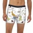 thumbnail image 2 of Salouo Dinosaur Pattern Men's Boxer Briefs, Soft & Breathable Underwear Elastic Waistband Briefs for Men,1-Pack, 2 of 7