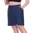 thumbnail image 4 of HDE Womens Plus Size Skort Skirt with Bike Shorts Active Golf Swim Skirt Pockets Navy Blue - 18 Plus, 4 of 5