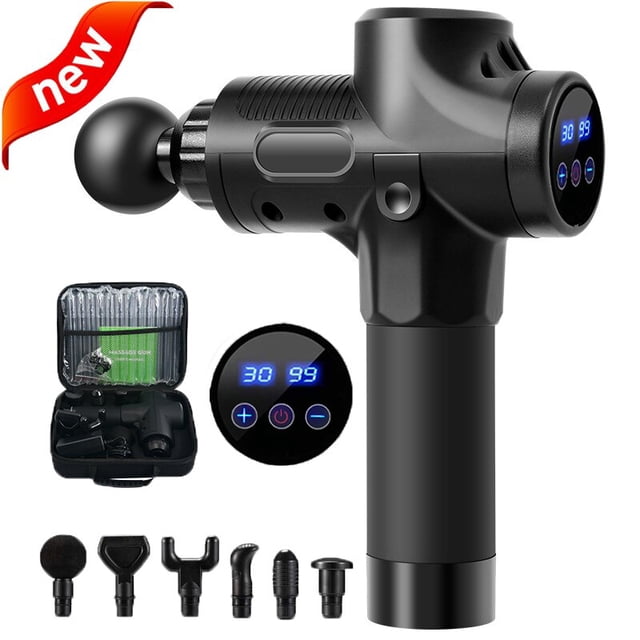 Pistola de masaje, masajeador de cuerpo profundo para aliviar el dolor muscular, ejercitar el cuerpo y relajar, masajeador moldeador adelgazante Tan Jianjun unisex