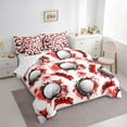 thumbnail image 3 of Manfei Gamer Golf 7 Pieces Bedding Comforter Set for Female Men Women,Abstract Red Splash Full Bedding Set Lightweight,Sport Ball Game Fitted Sheet Flat Sheet,Ultra Soft Home Decor,Reversible, 3 of 8