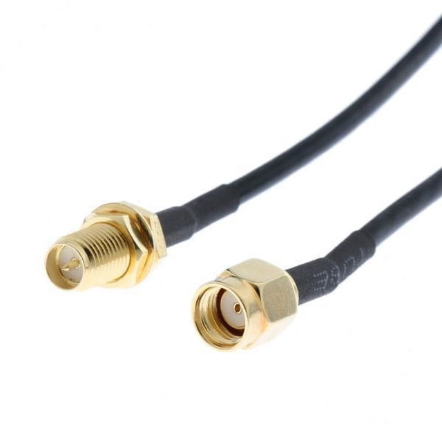 Cable de extensión RP-SMA con conector de antena 3x para enrutador WiFi 5M 3 piezas